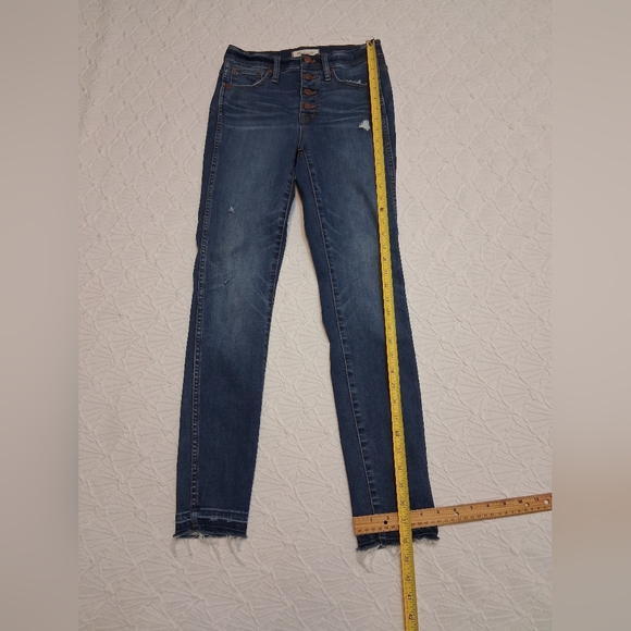 Madewell High Rise Distressed Blue Jeans Size 25 - Picture 8 of 17